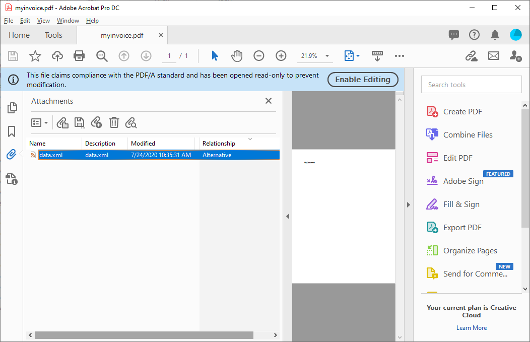 PDF/A-3 with TX Text Control