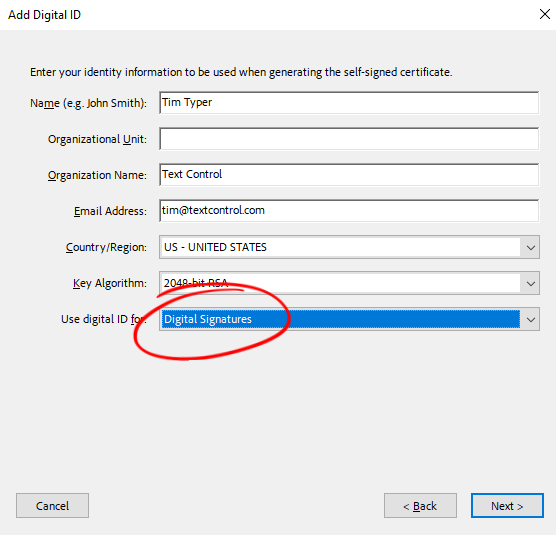 Acrobat Reader Digital ID