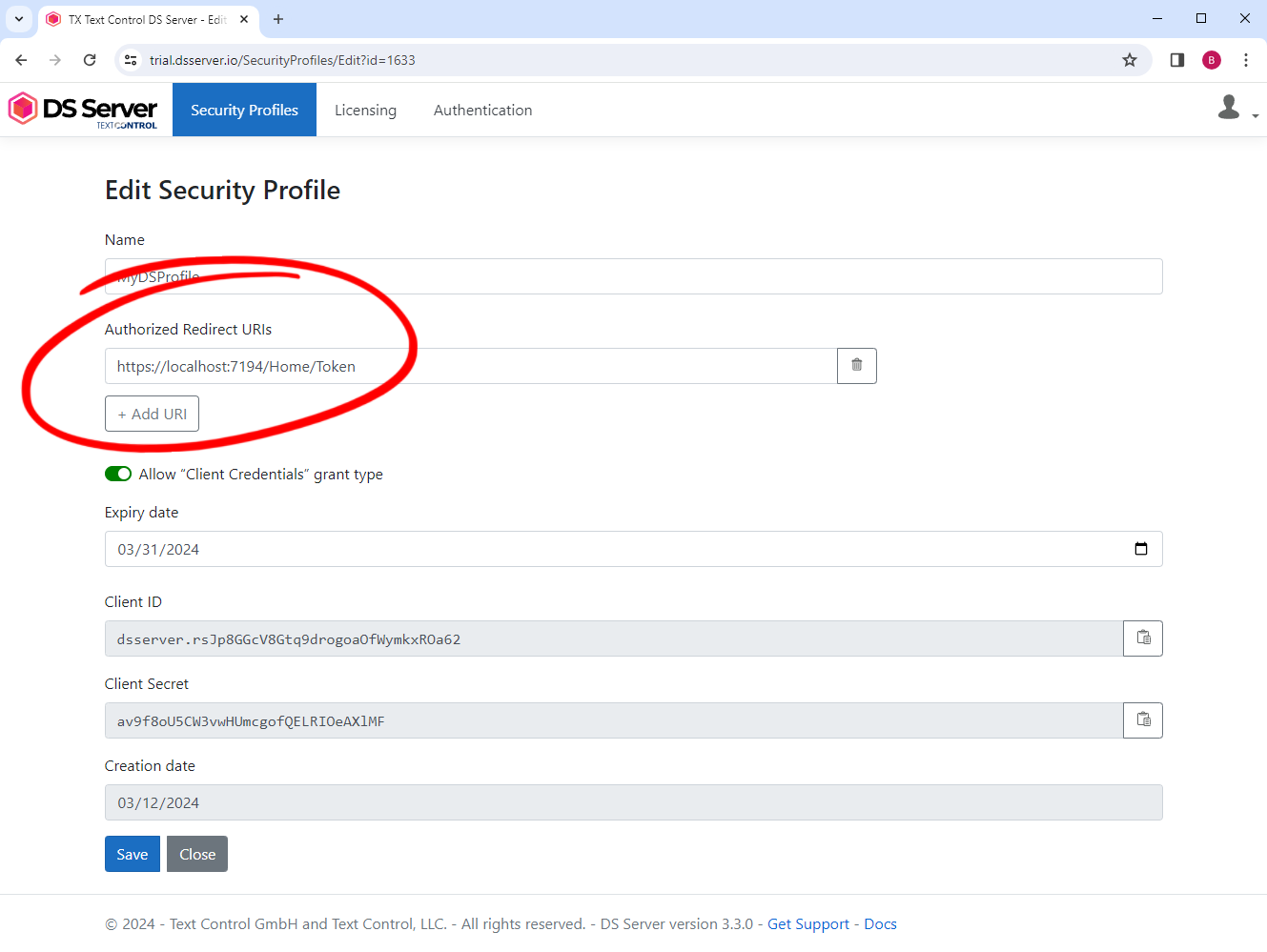 Enabling the Authorization Code Flow in DS Server