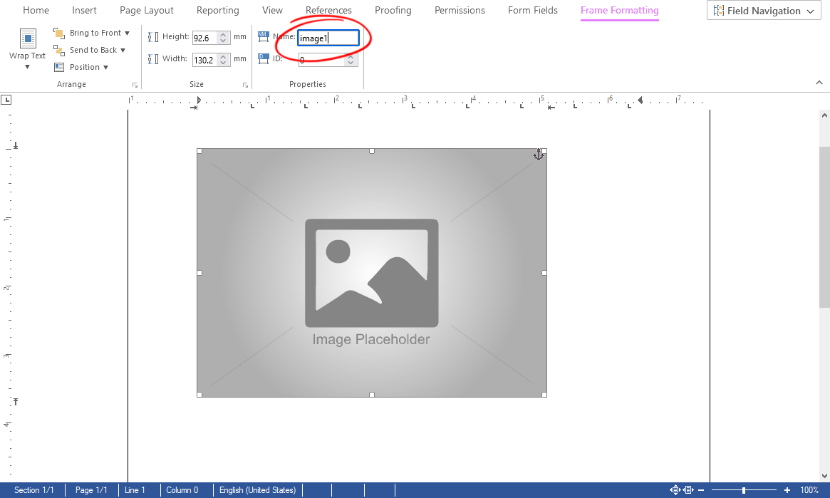 Creating placeholders with TX Text Control