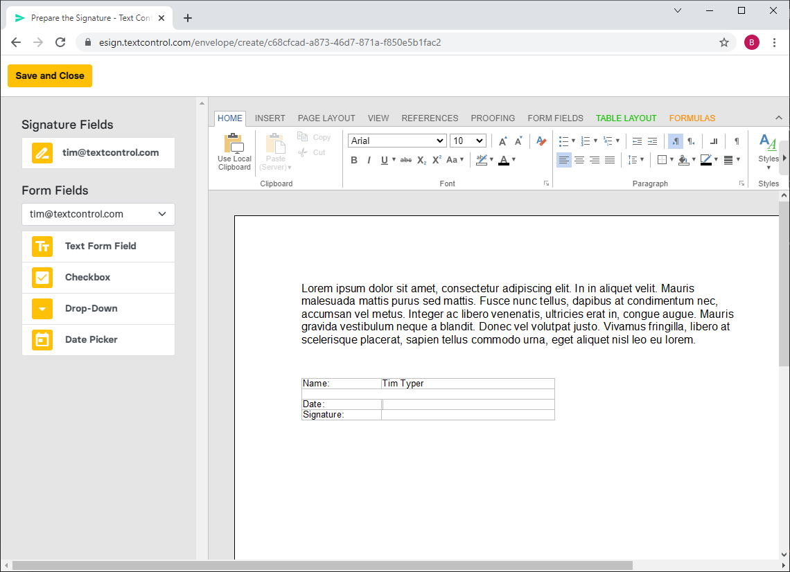 Creating documents with TX Text Control Creating documents with TX Text Control