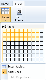 Insert Table