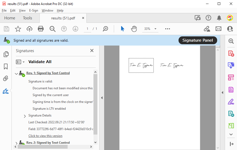 Signature Fields