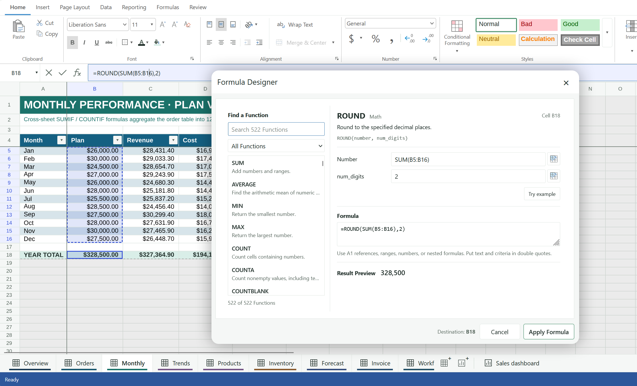 TX Sheet Control Formula Designer