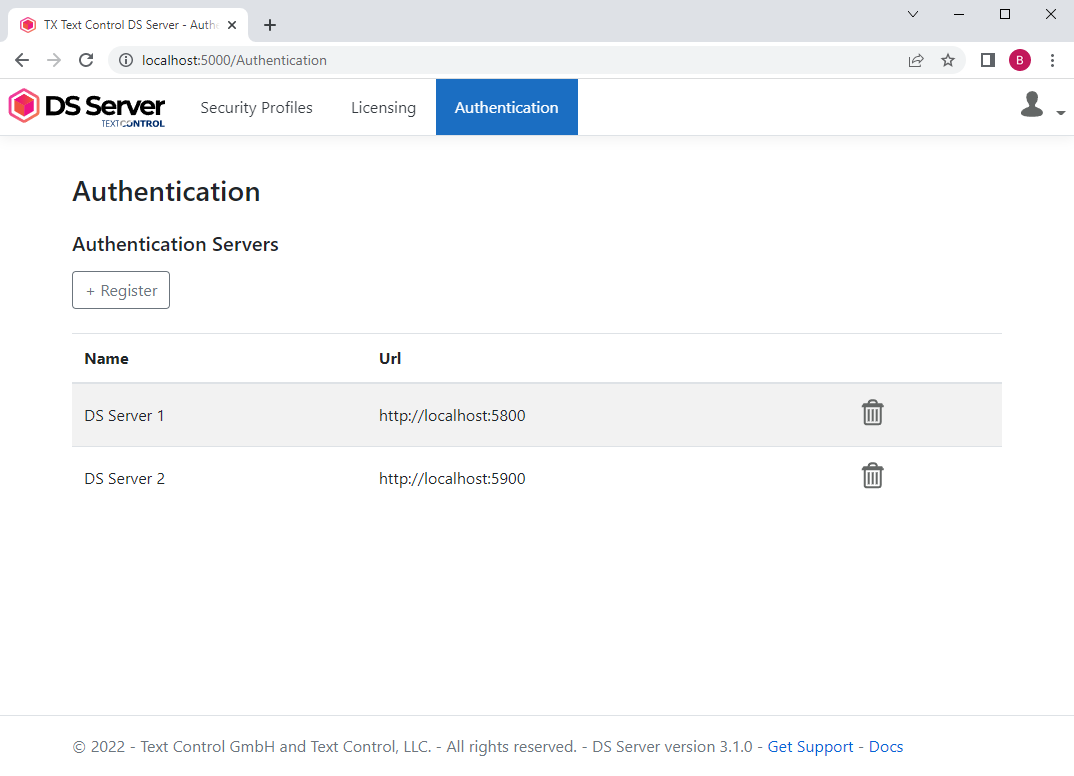DS Server OAuth DS Server OAuth