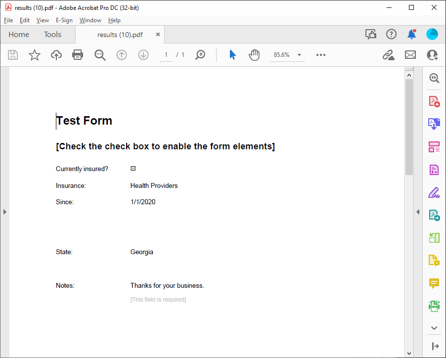 Form Template