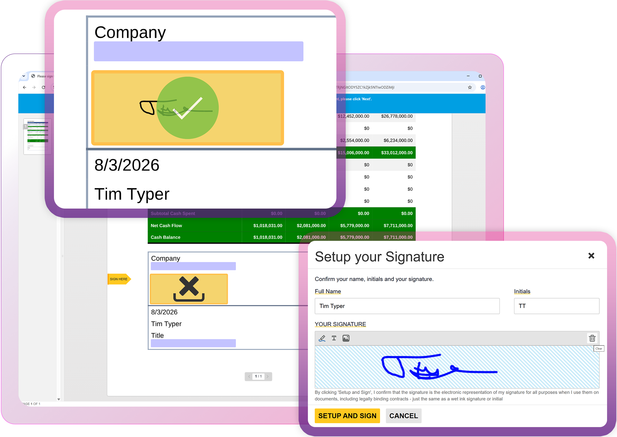 Sign documents from any device Sign documents from any device