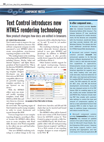 HTML5: Press coverage in SD Times