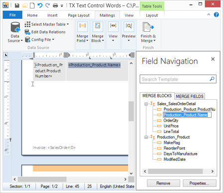Sneak Peek: Field Navigation Panel in TX Text Control Words