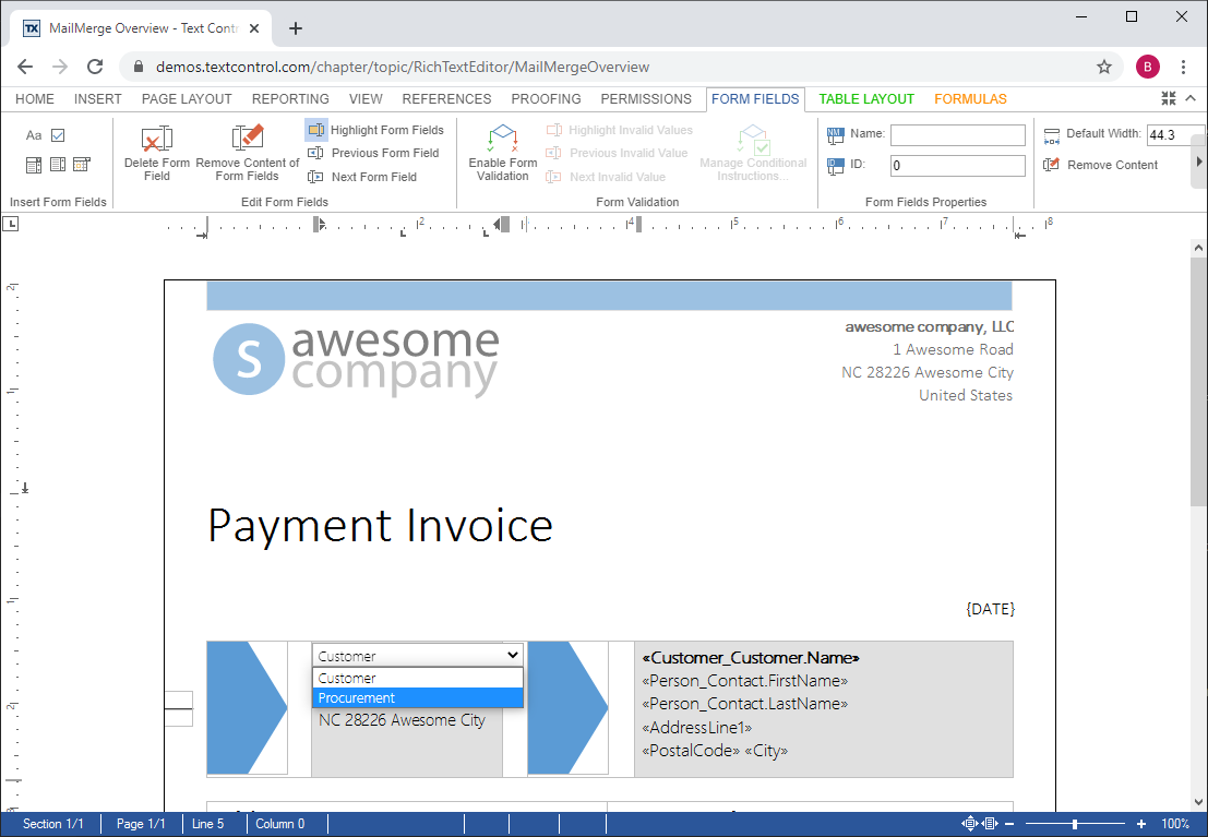 Creating documents with TX Text Control