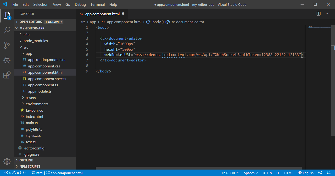 Creating the application Creating the application