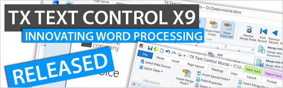 TX Text Control X9 - best-of-breed word processing components TX Text Control X9 - best-of-breed word processing components