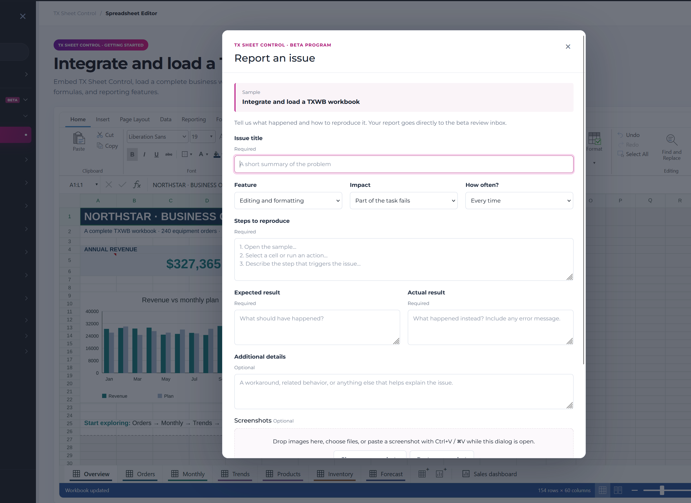 TX Sheet Control Beta Program
