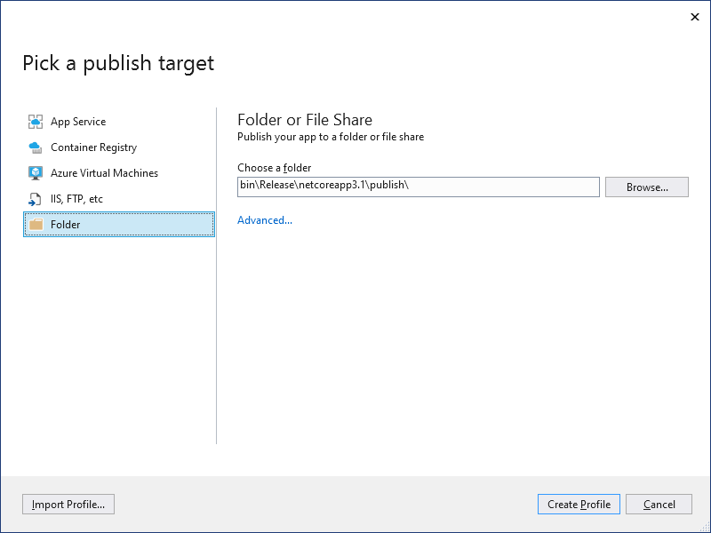 Creating the Web API