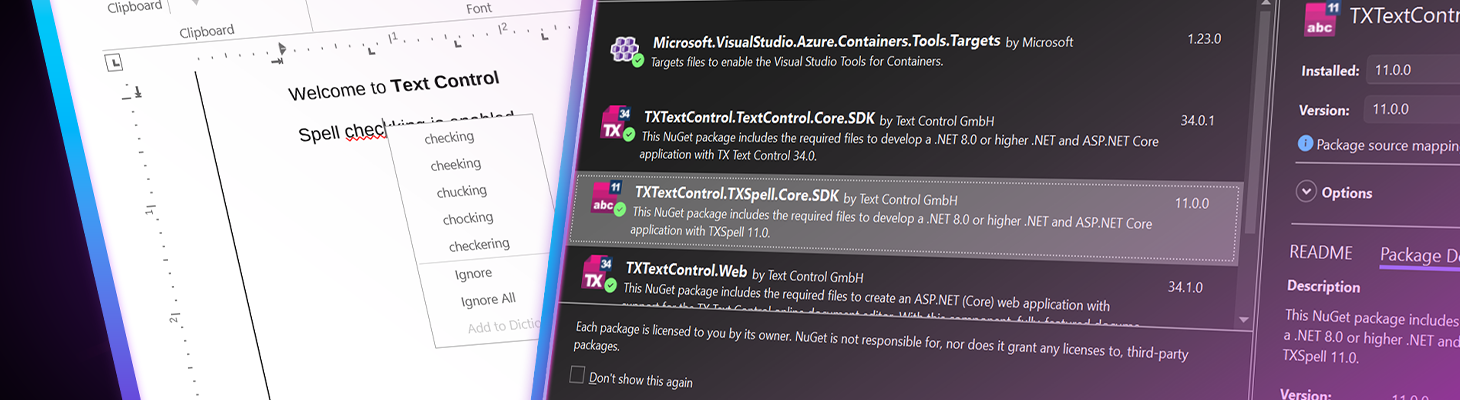 Document Editor with TX Spell .NET on Linux using ASP.NET Core