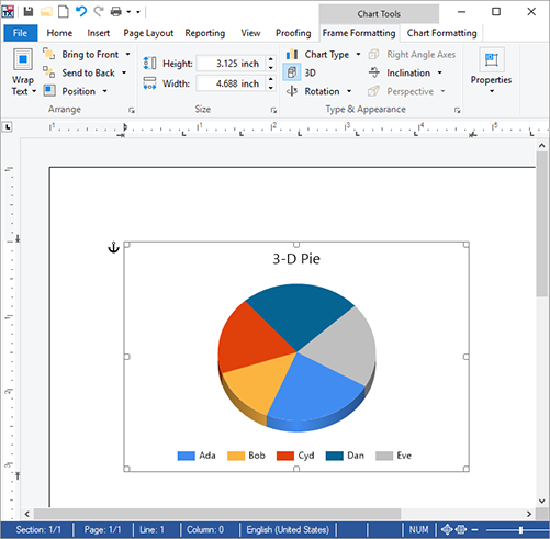 Sneak Peek X15: Ribbon chart layout tab