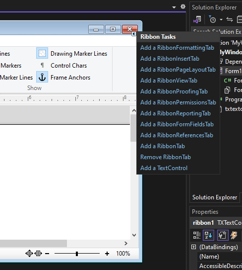 Adding TX Text Control