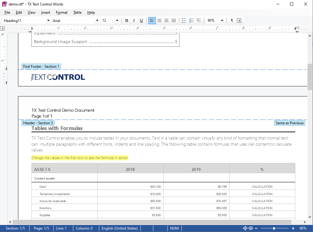 Automatic pagination Automatic pagination