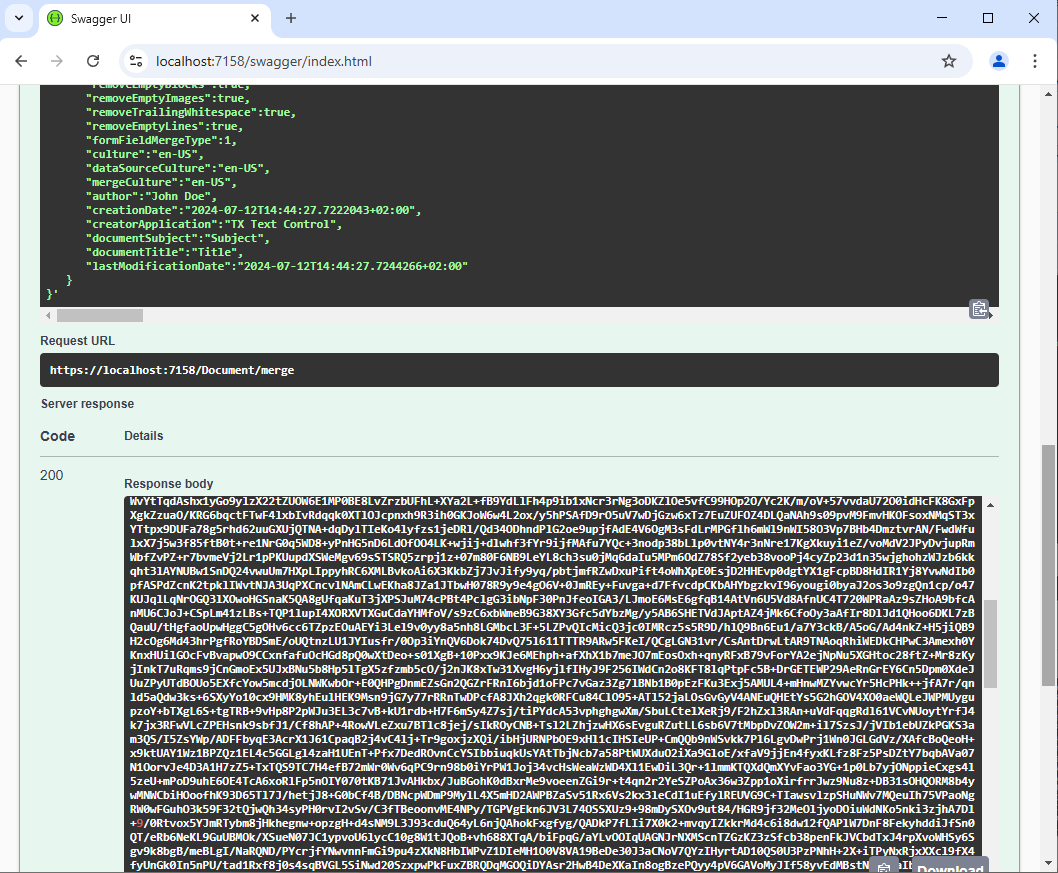 PDF Merge Engine Web API