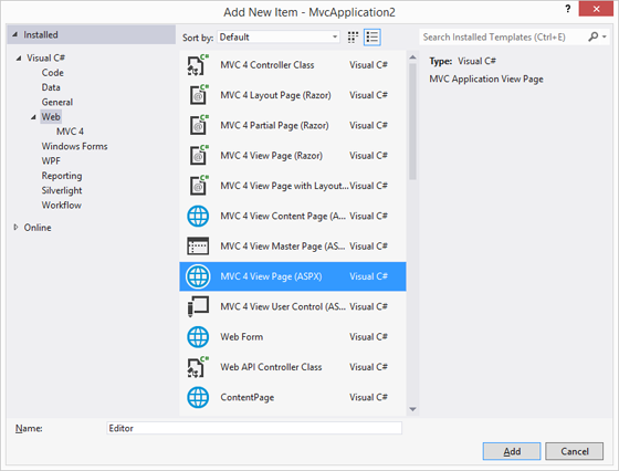 TX Text Control ASP.NET in MVC