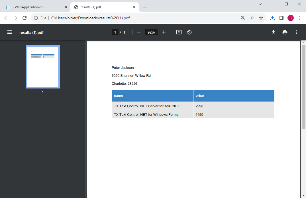 ASP.NET Core Web Application ASP.NET Core Web Application