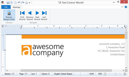 Using sub-templates in Text Control Reporting