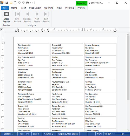 Printing labels with MS Word compatible templates and data sources Printing labels with MS Word compatible templates and data sources