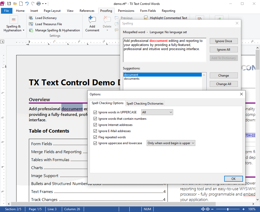 ShowDialog settings ShowDialog settings