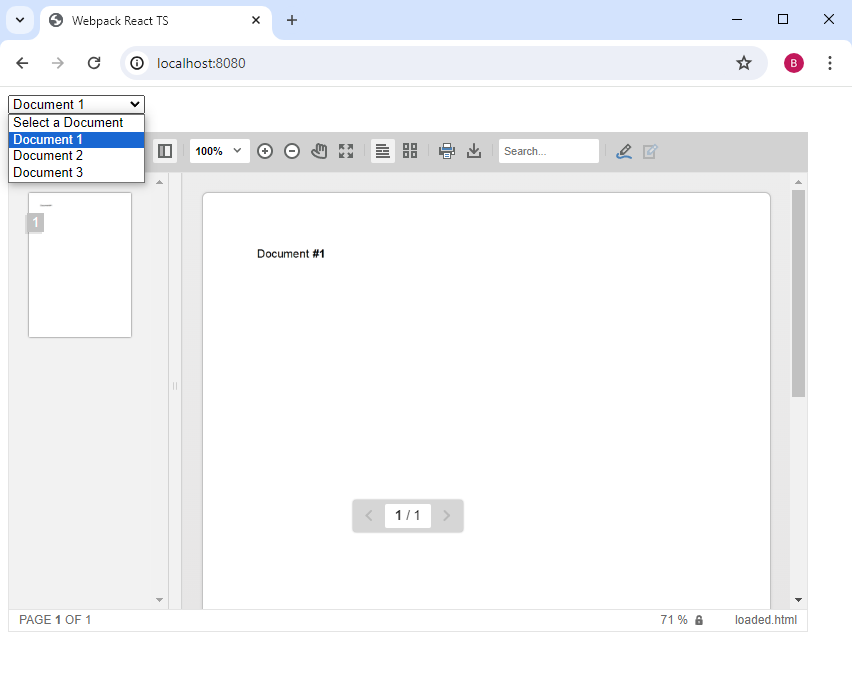 Loading documents into the Document Viewer