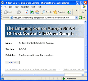 TX Text Control .NET for Windows Forms ClickOnce Deployment TX Text Control .NET for Windows Forms ClickOnce Deployment