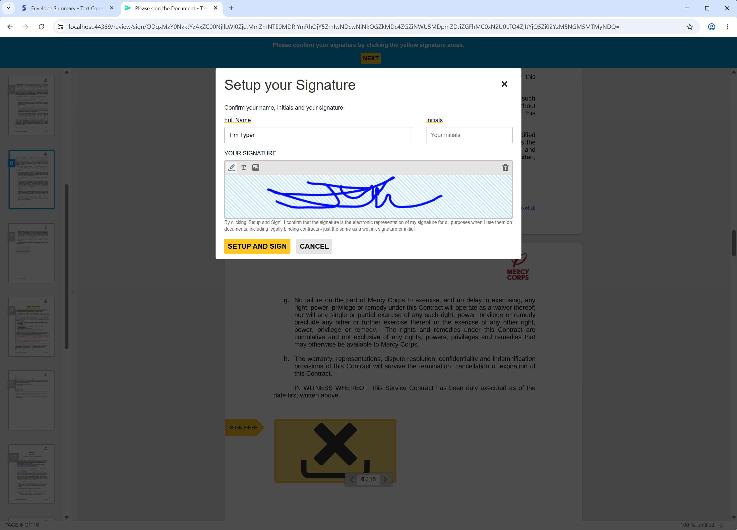 SignFabric User Interface SignFabric User Interface