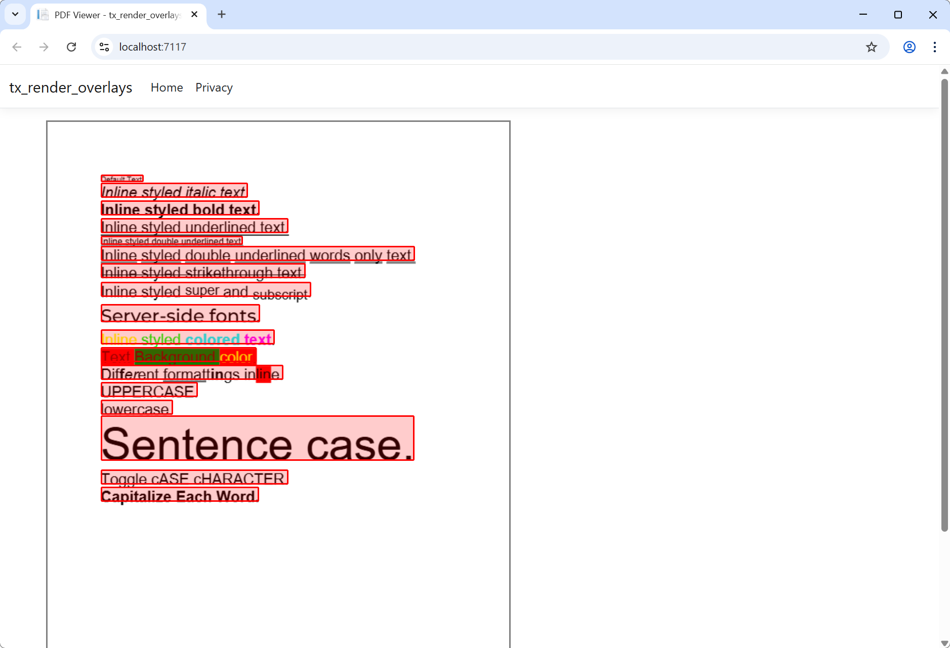 PDF.js Viewer with TX Text Control Overlays