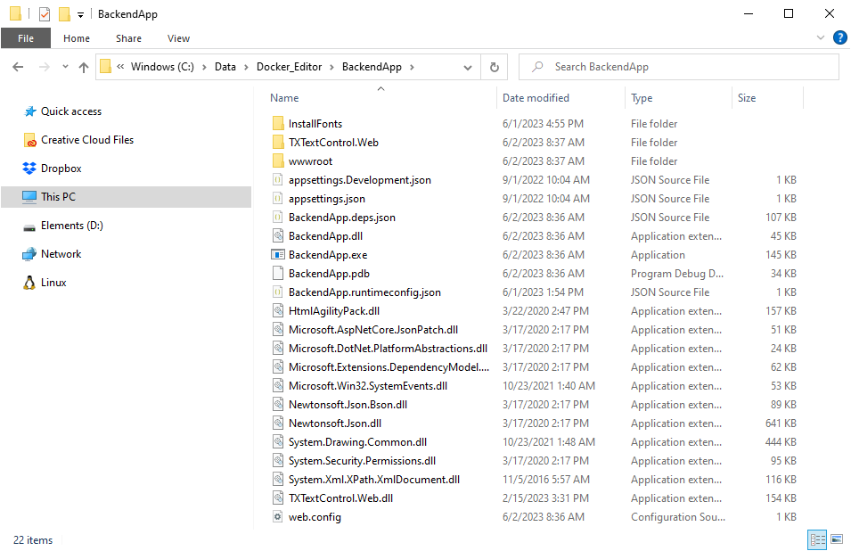 Docker folder structure