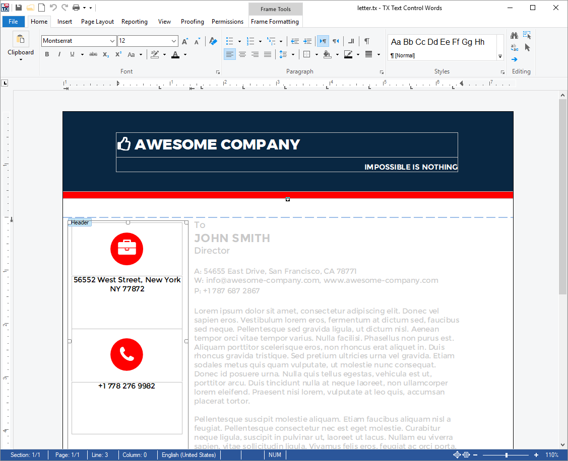 Letterhead Letterhead