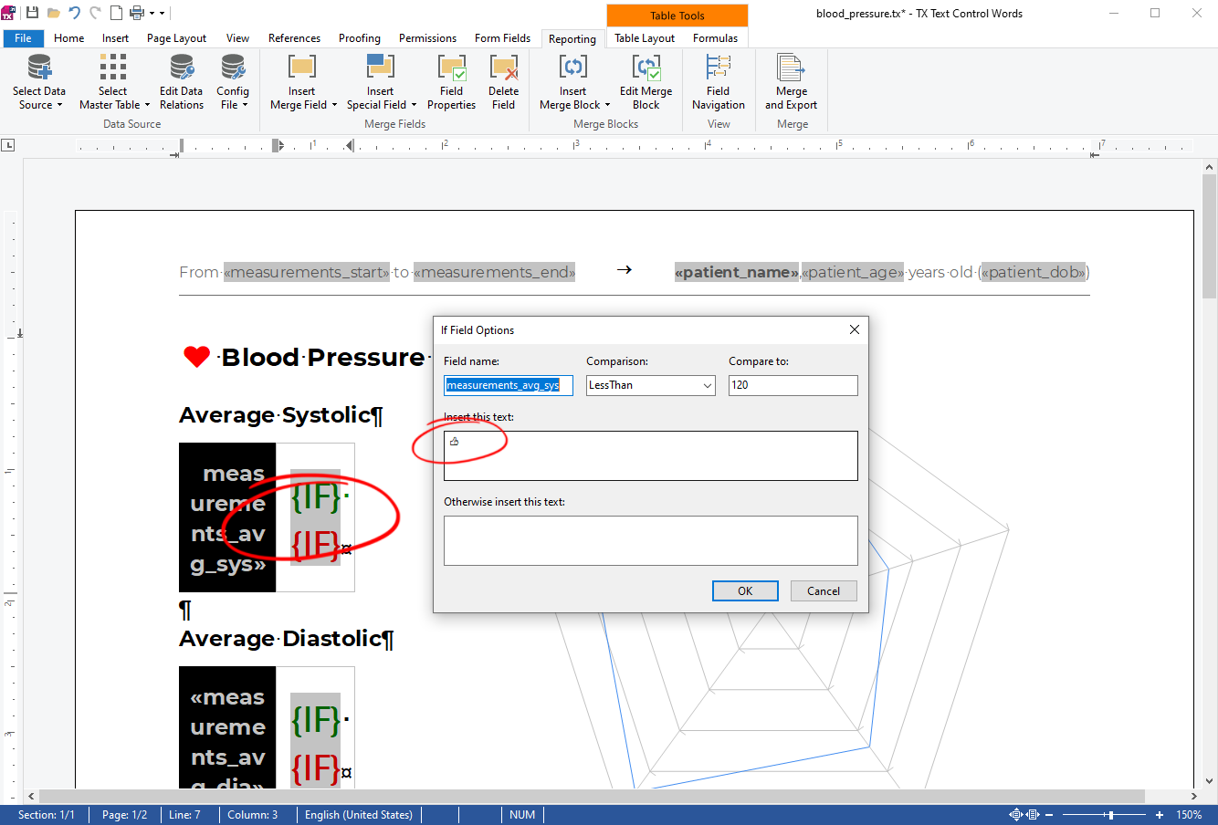 Healthcare Report with TX Text Control