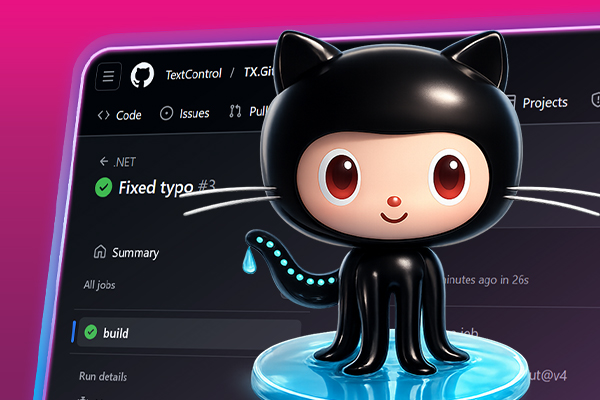 Building a TX Text Control Project with GitHub Actions and the Text Control NuGet Feed