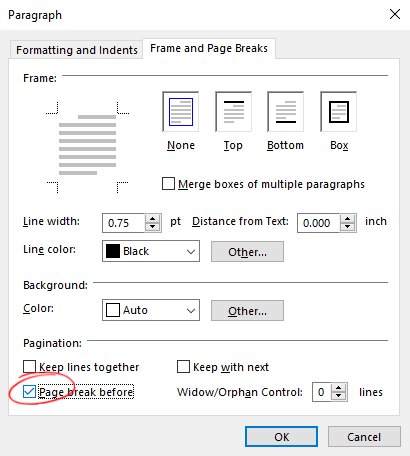 Page Breaks in TX Text Control