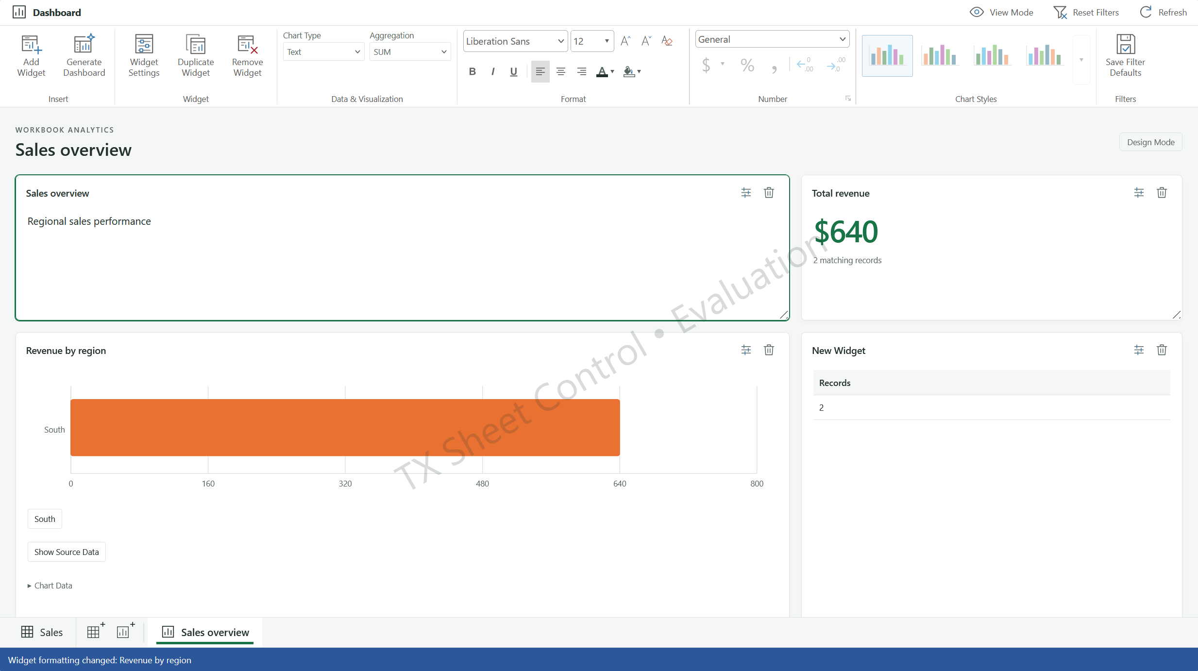 TX Sheet Control Dashboard