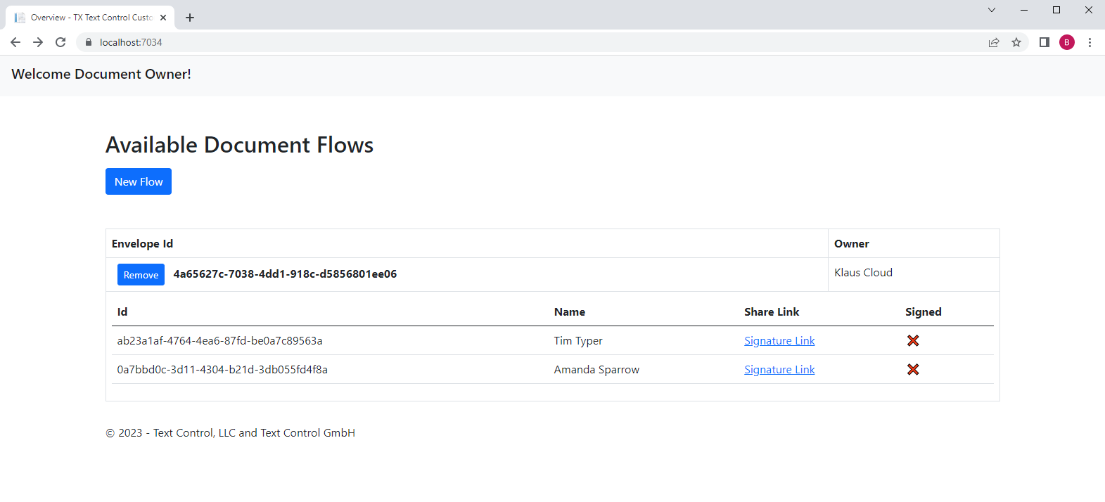 Signature Workflow
