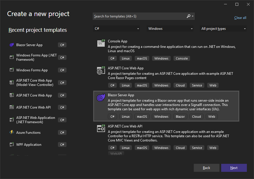 Creating the .NET 6 project