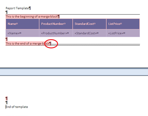 MailMerge: Starting each merge block on a new page