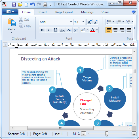 PDF opened in TX Text Control X8 (18.0)