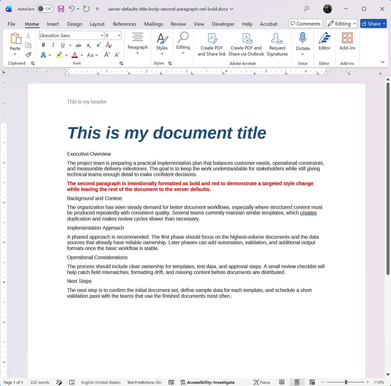 Sample document