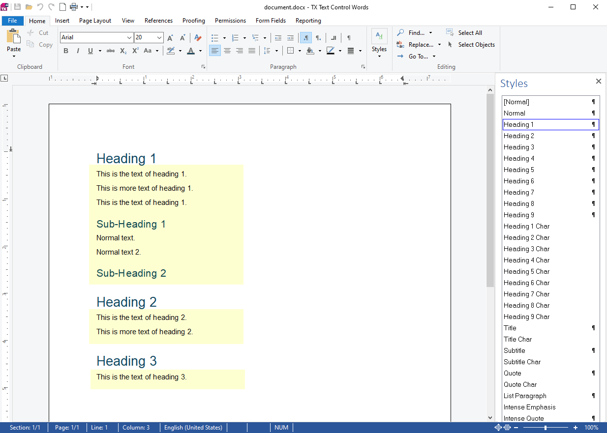 Extracting text with TX Text Control