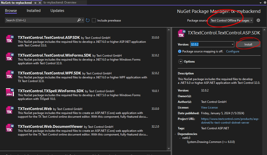 Adding the NuGet packages Adding the NuGet packages