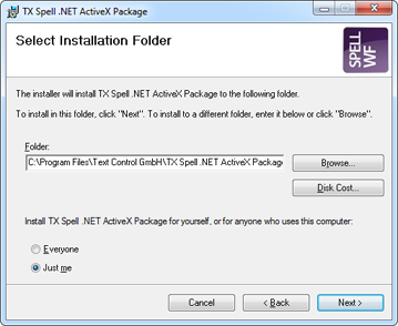 TX Spell .NET ActiveX Package installation TX Spell .NET ActiveX Package installation