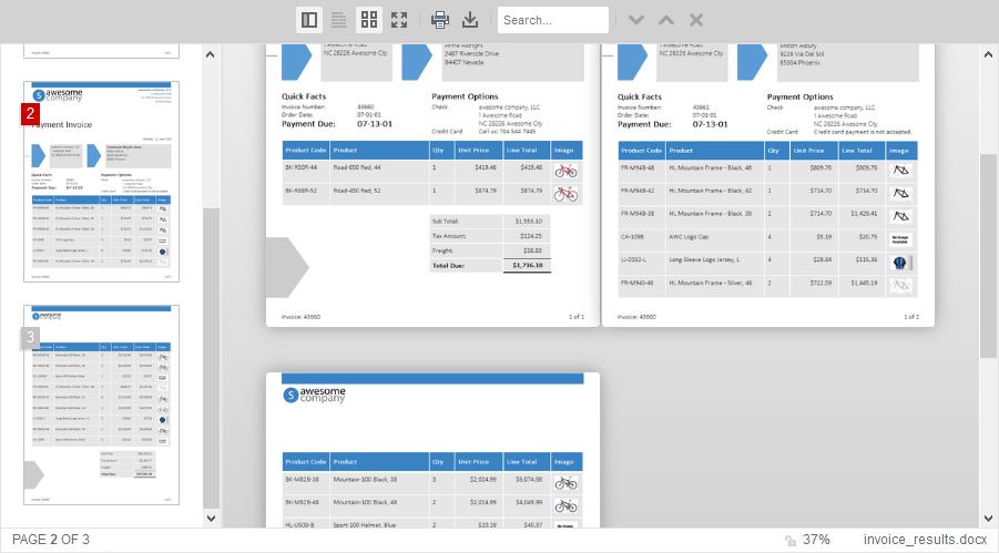 Two page view mode