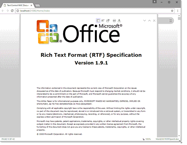 HTML5 based MVC DocumentViewer public beta program launched