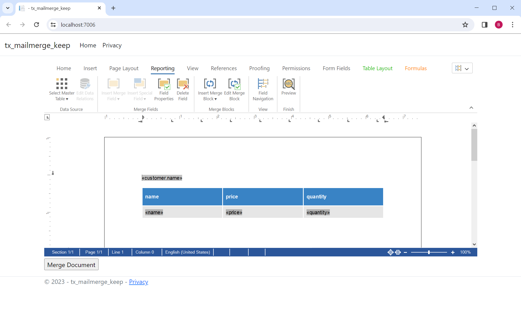 Creating documents with TX Text Control