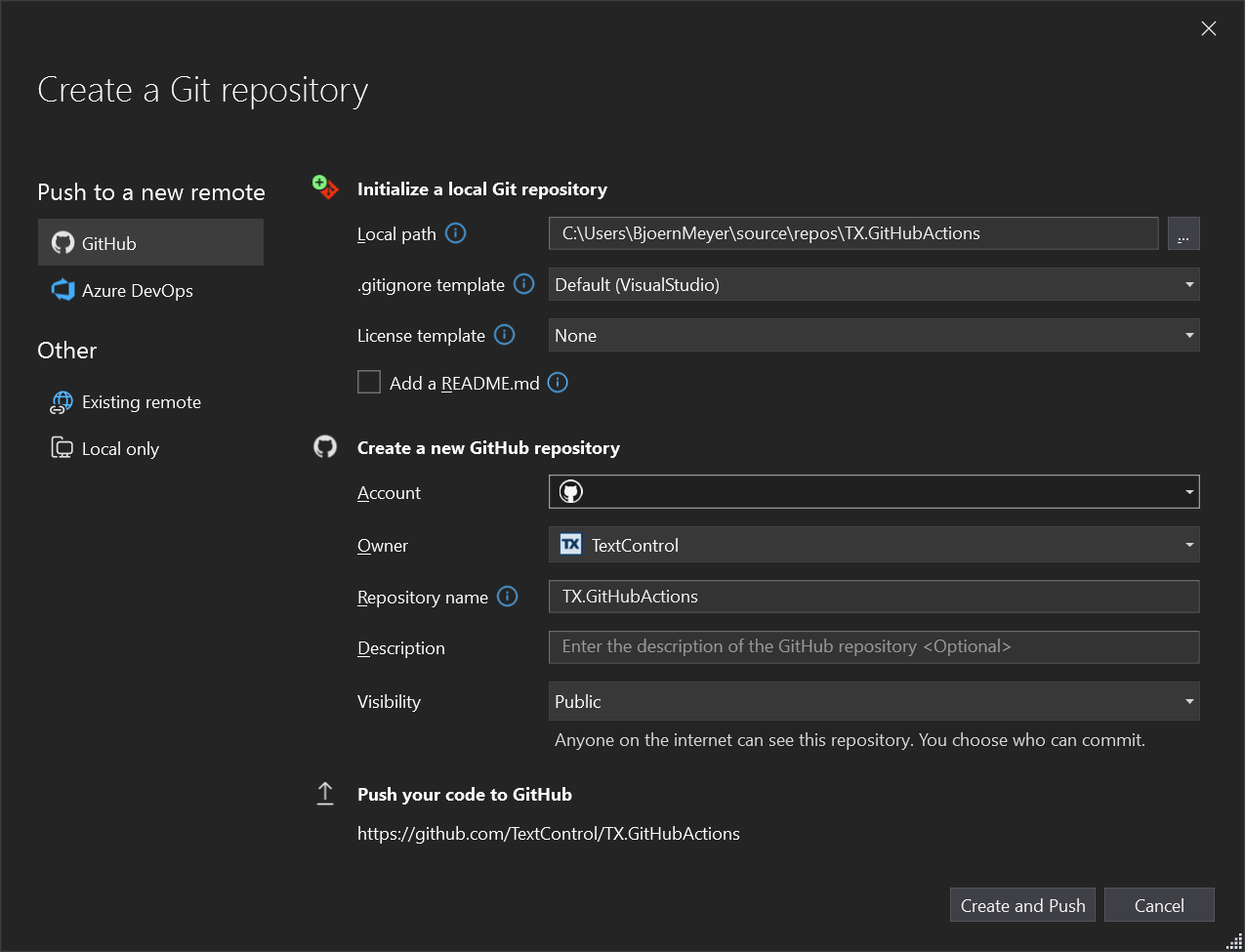 GitHub Repository Creation